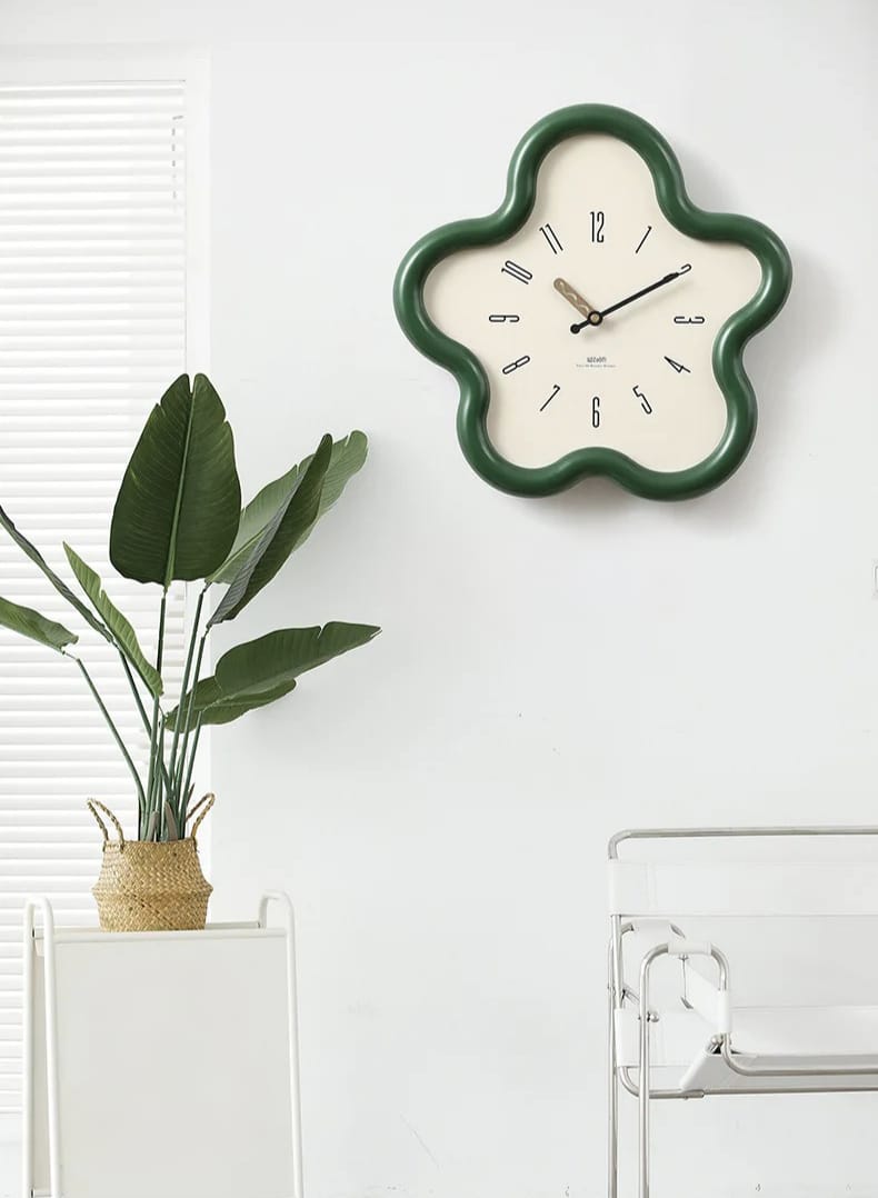Horloge Murale Pendule Fleur 3D – Élégance Décorative Et Style Moderne