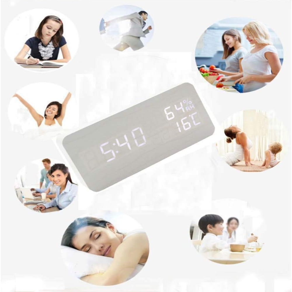 音声コントロール付きLED時計 – モダンデザインとスマート機能