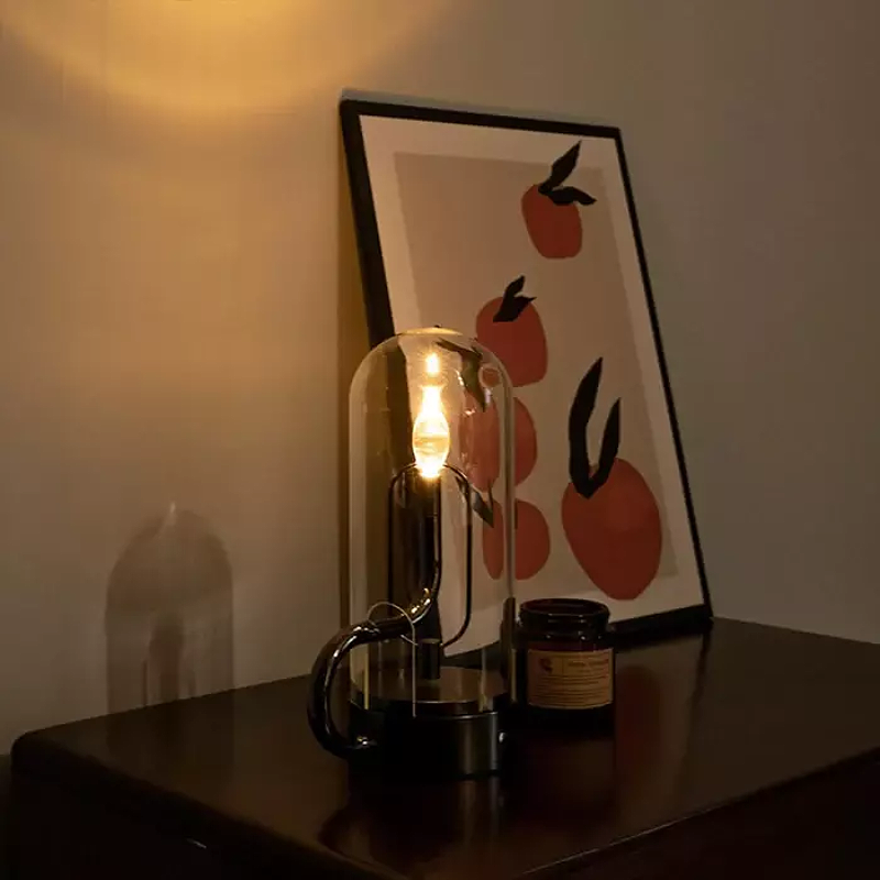 Table Lamp — Warm Lighting Flame Effect
