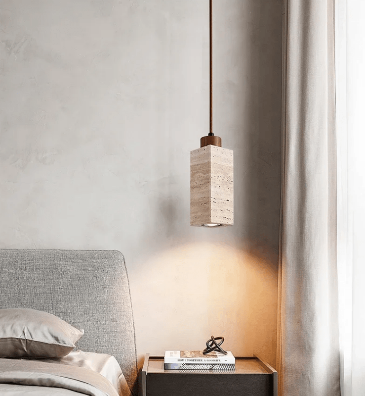 Hængende Lampe I Naturlig Sten – Elegance Og Autenticitet