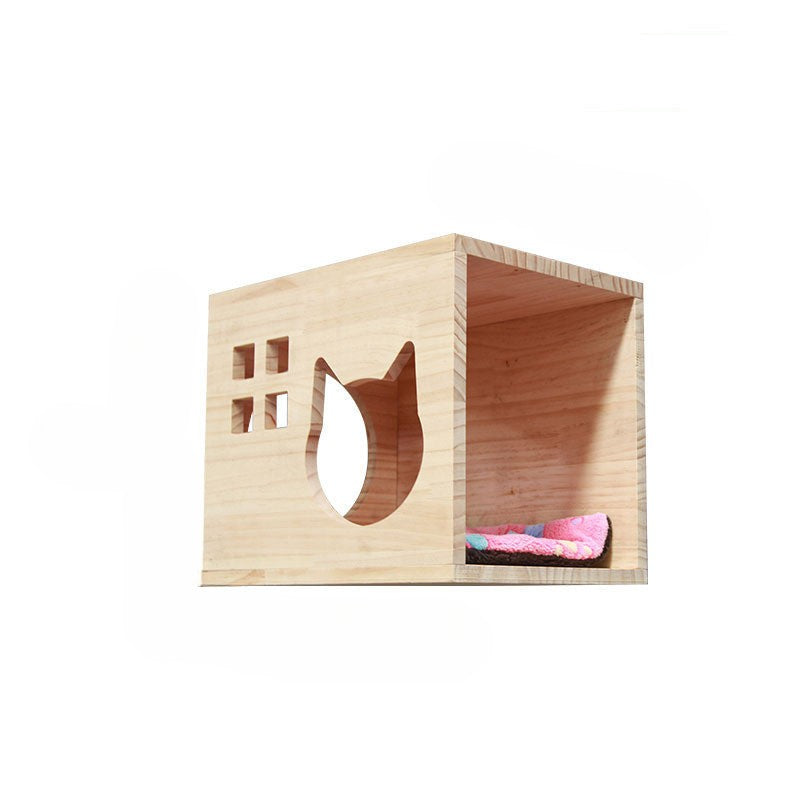 猫のための壁掛けクライミングフレーム、吊り下げプラットフォームと梯子付き