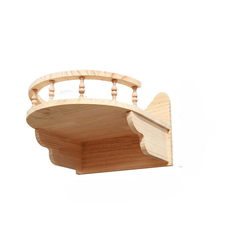 猫のための壁掛けクライミングフレーム、吊り下げプラットフォームと梯子付き