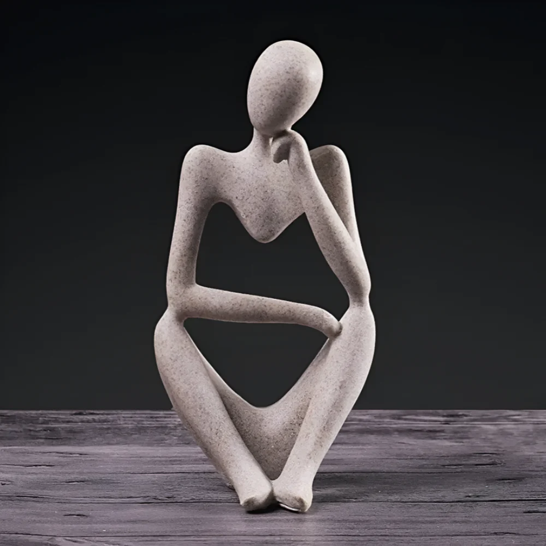 Sculpture Abstraite Penseur – Élégance Contemplative Et Design Moderne