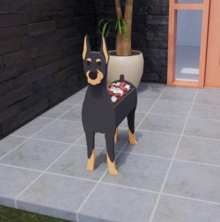 Original Blomsterkrukke — Hundeform