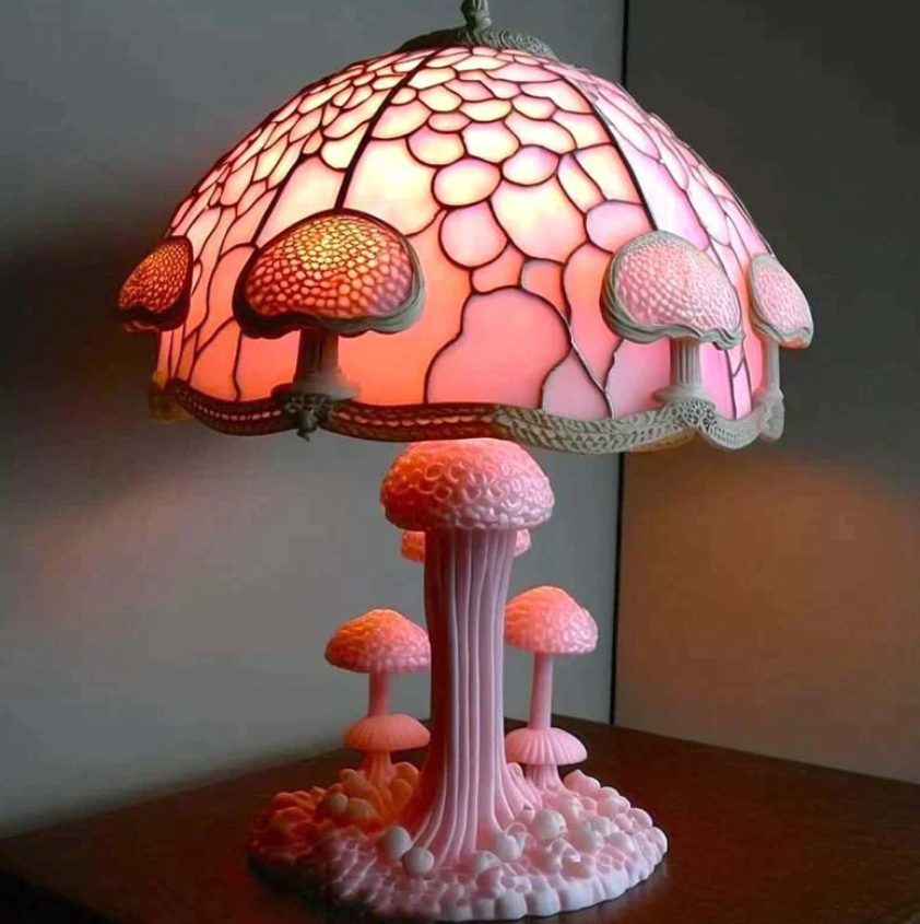 Upokojujúca vitrážová lampa – jemné svetlo a útulná atmosféra