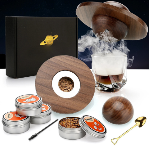 Kit de afumare pentru cocktailuri — efect vizual impresionant