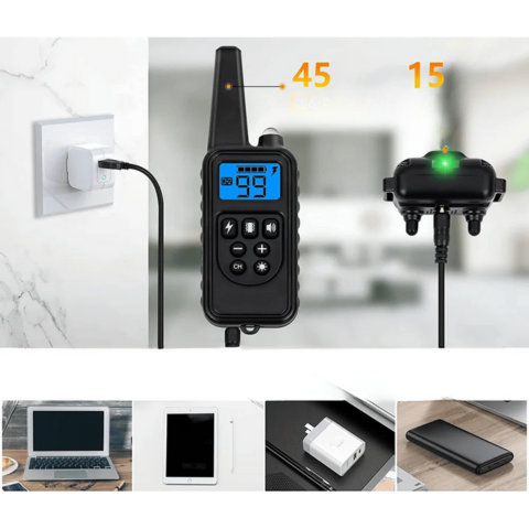 Remote Training Collar – Range 800 m, Waterproof and Rechargeable