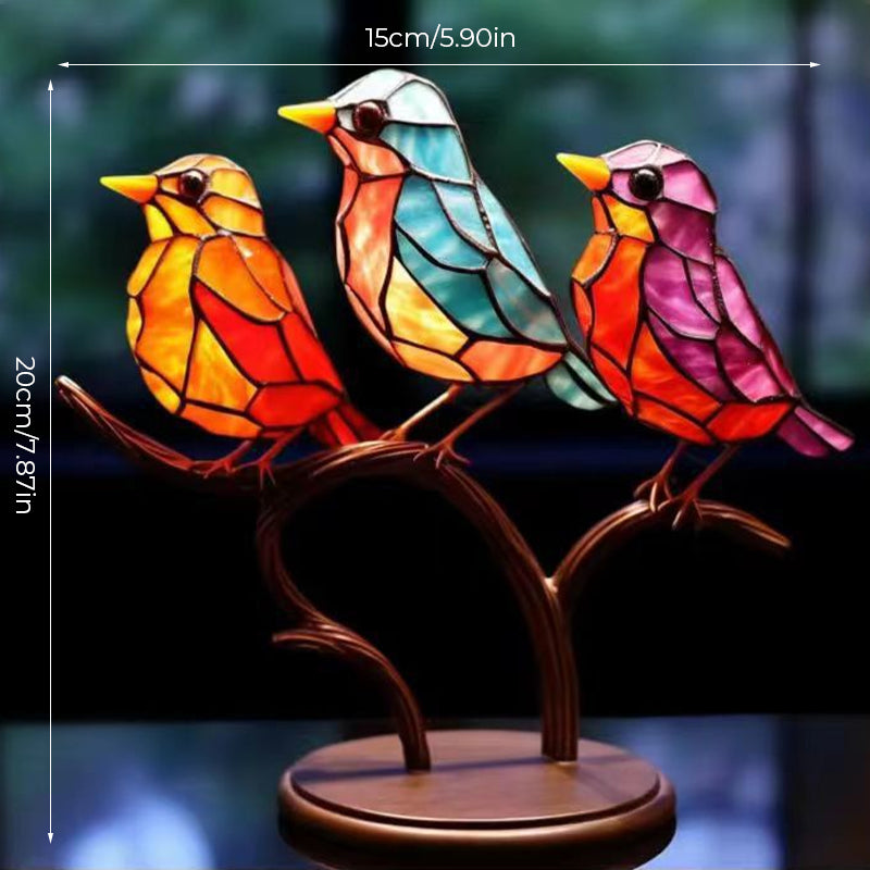 Adorno Decorativo – Aves Posadas Sobre Una Rama