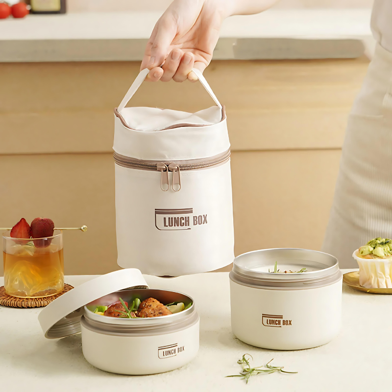 علبة طعام من الفولاذ المقاوم للصدأ - قابلة للتكديس، محكمة الإغلاق وعملية في الحياة اليومية