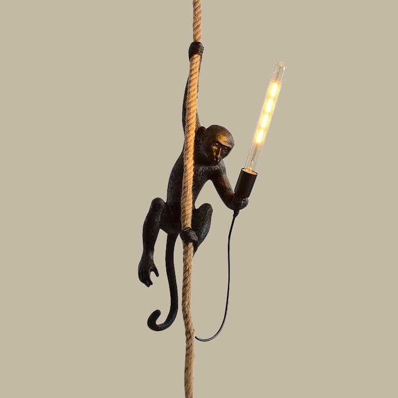 Lampada a Sospensione Scimmia Con Corda – Decorazione Originale e Giocosa 