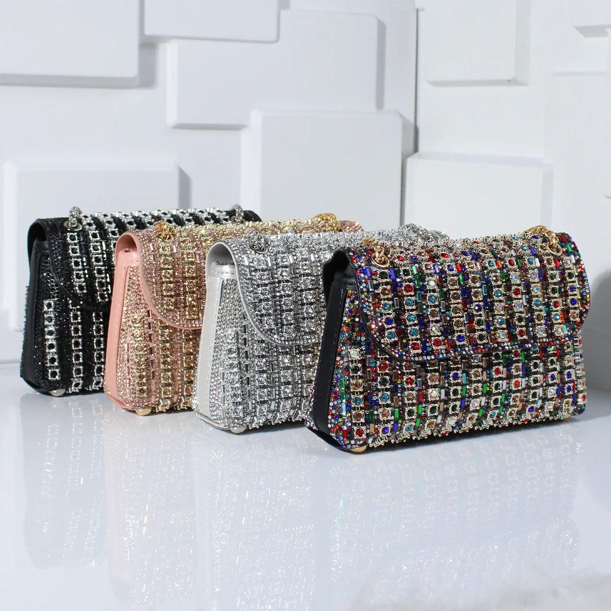 Ida | Evening Clutch Embellished with Rhinestones — Brilliant Elegance for Your Outings 