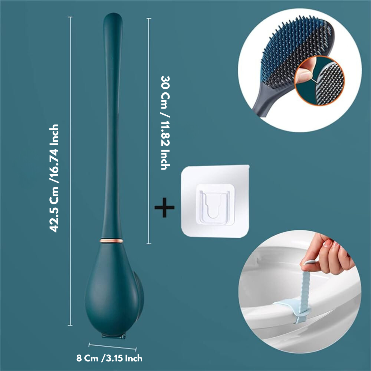 SmartBrush - Brosse WC en Silicone élégante et hygiénique