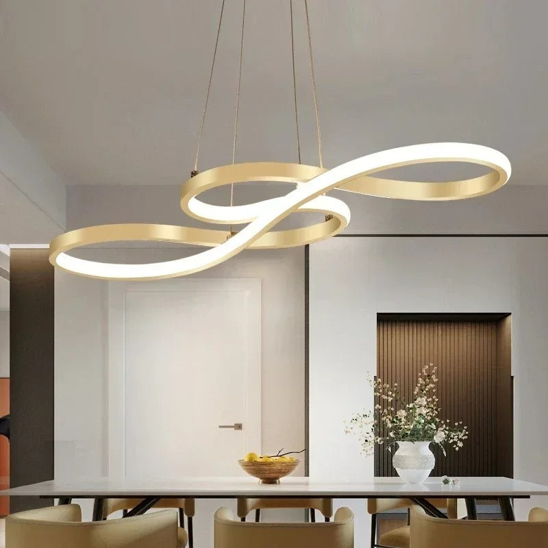 Suspension LED Moderne À Anneaux – Design Élégant Et Futuriste