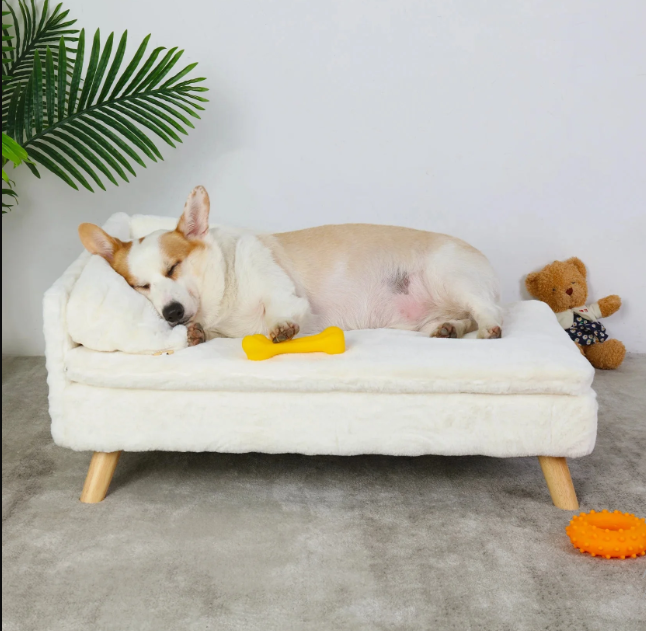 أريكة للحيوانات - تصميم زاوي مرتفع 