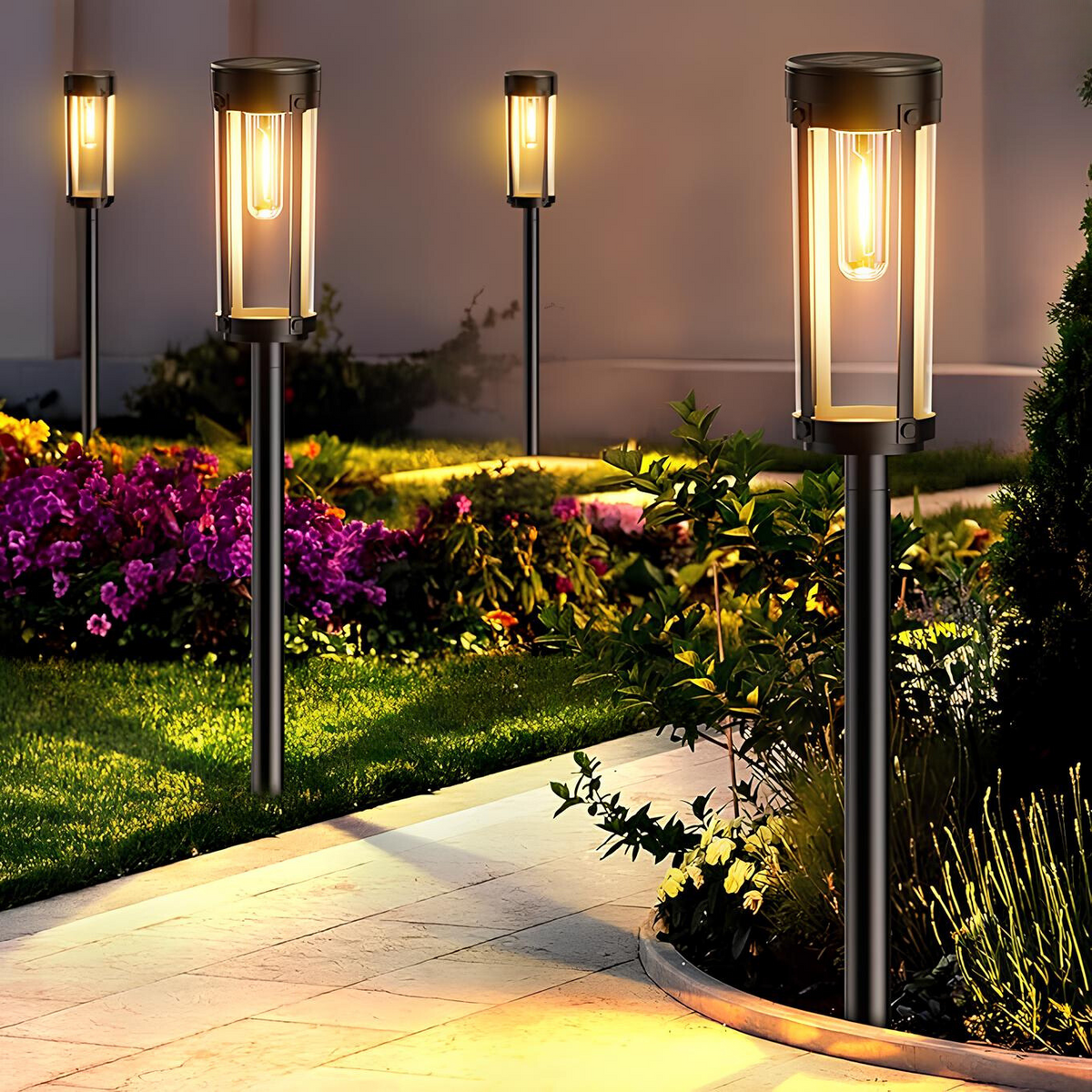 Antorcha Solar de Jardín – Luz Cálida y Ecológica 