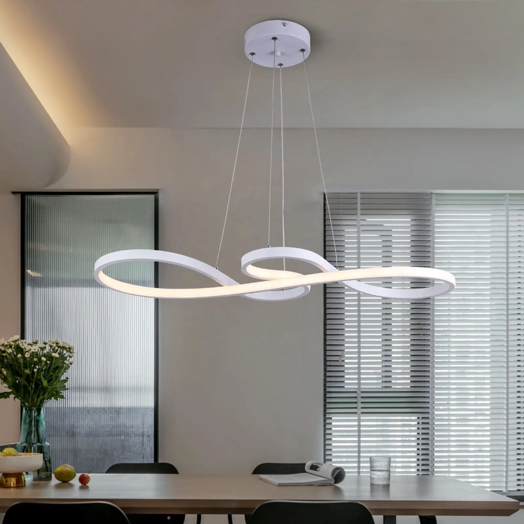 Moderna LED-hänglampa i ringar – Elegant och futuristisk design 