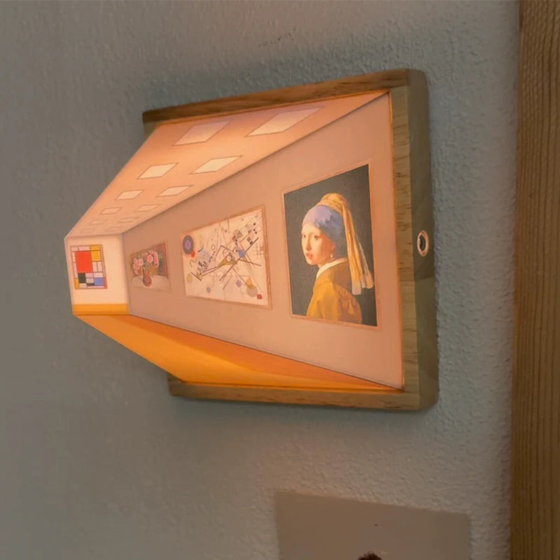 מנורת קיר דקורטיבית – אשליה חזותית תלת ממדית 