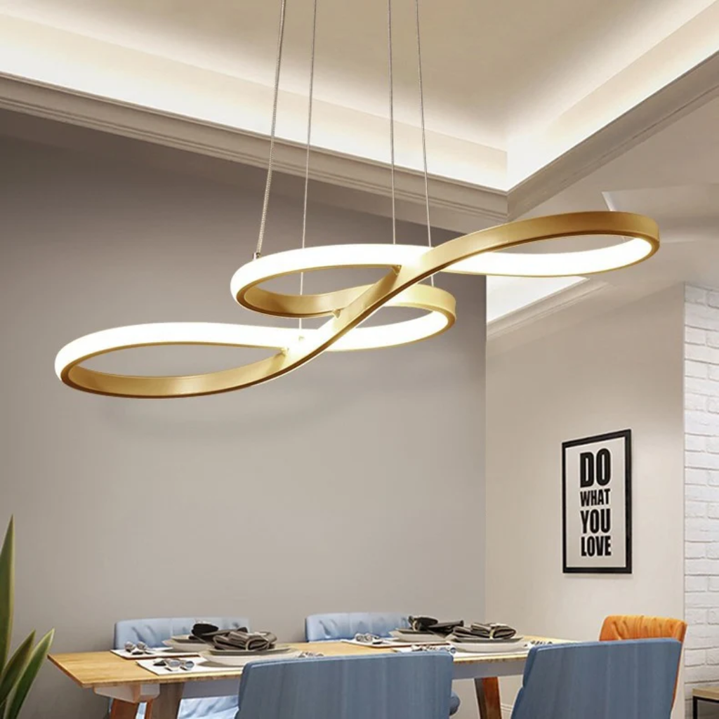 Moderna LED-hänglampa i ringar – Elegant och futuristisk design 