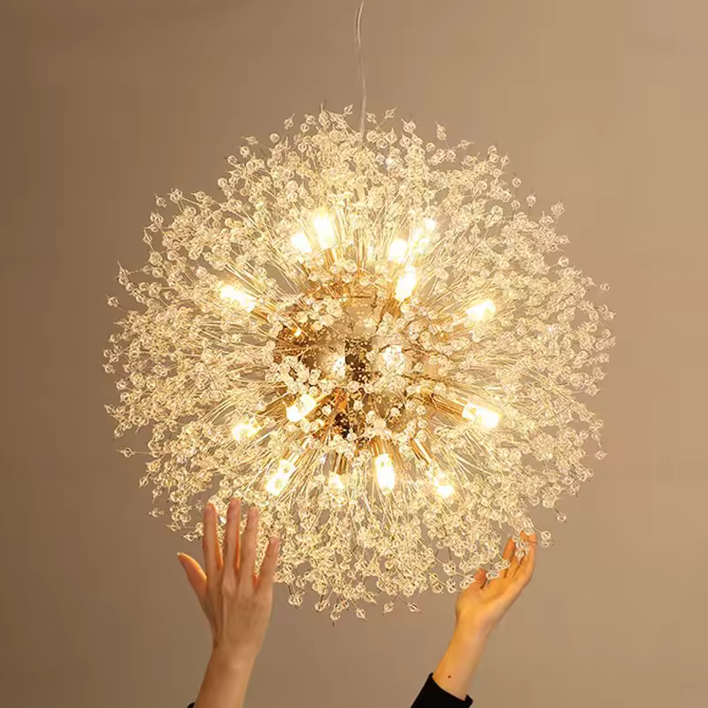 Lámpara de Cristal Colgante – Elegancia y Brillo Atemporal 