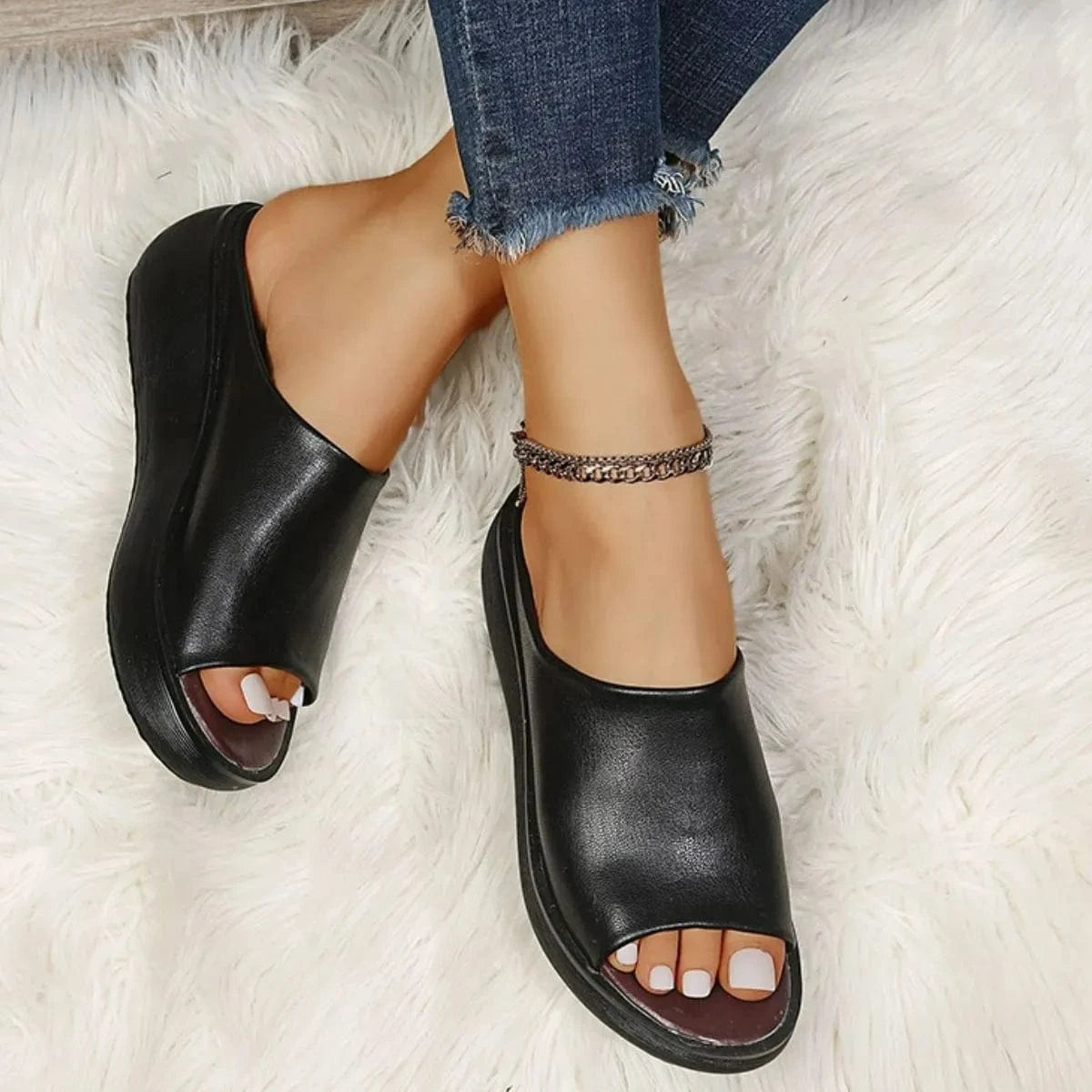 Platform Sandaler — Åben Tå Elegant 