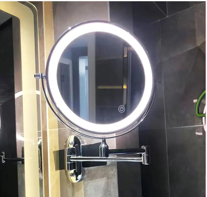 Oglindă de Machiaj – Iluminare LED, Efect De Mărire Și Fără Fir 