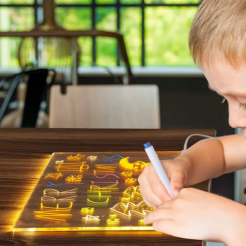 Light-Up Writable Board – Draw, Illuminate, and Start Again Infinitely 