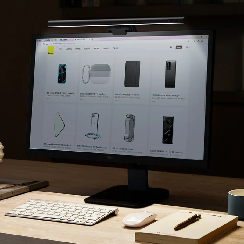 Lâmpada LED de Secretária - Iluminação Sem Fios para Ecrã 