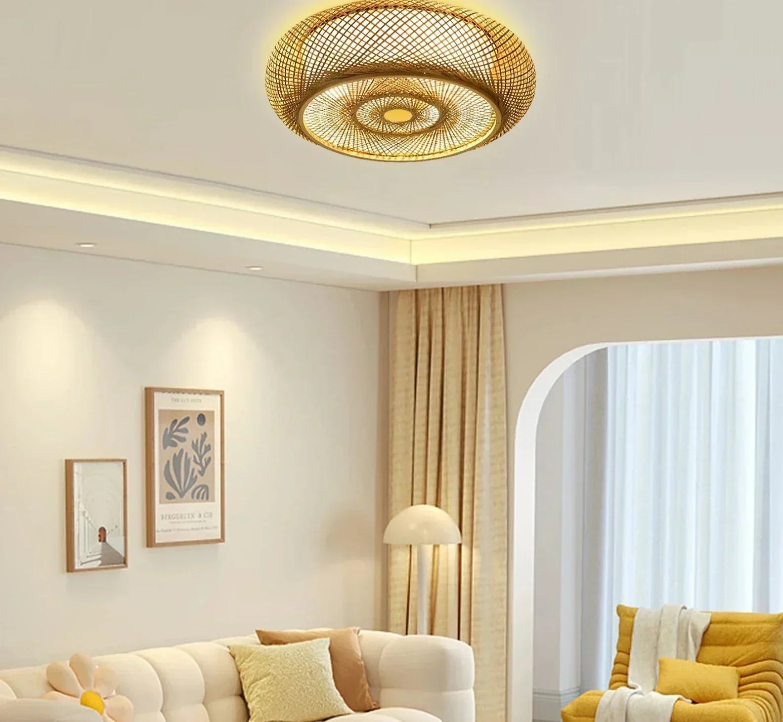 Přírodní bambusová závěsná lampa - elegance a autenticita