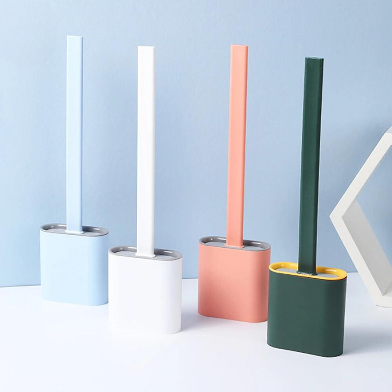 Brosse De Toilette En Silicone Flexible – Nettoyage Efficace et Hygiénique