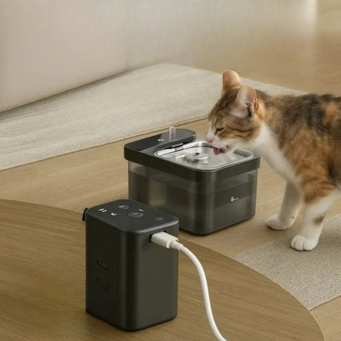 Fuente de Agua Para Gatos Inalámbrica – Libertad y Hidratación Continua 