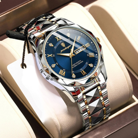 Luksusowy wodoodporny zegarek męski Gildas | - podświetlana funkcja i ponadczasowy styl