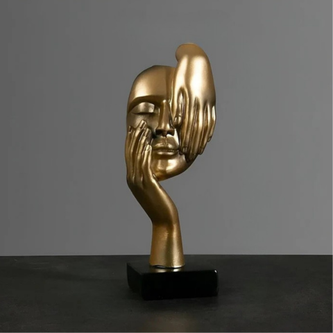 Abstrakt harpiksskulptur - kunstnerisk dekorasjon og moderne stil