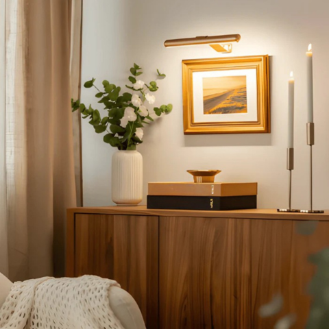 Trådløs USB-oppladbar LED-vegglampe - full rotasjon og praktisk opplading