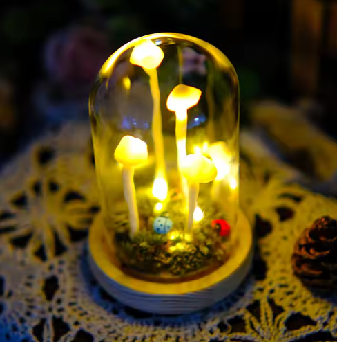 Lampă ciupercă fermecată – magie decorativă și eleganță atemporală 