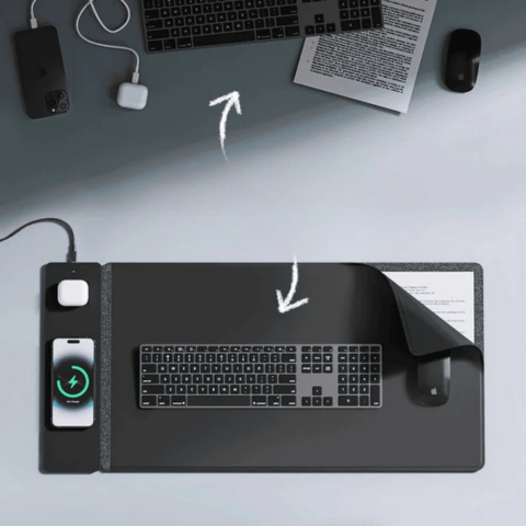 Tappetino per Mouse di Ricarica Wireless – Comfort d'uso e Multifunzionale 