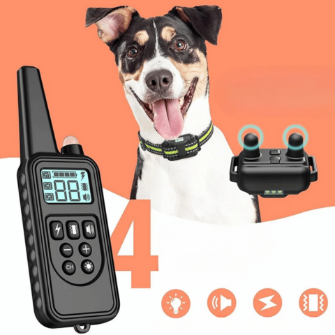 Remote Training Collar – Range 800 m, Waterproof and Rechargeable 