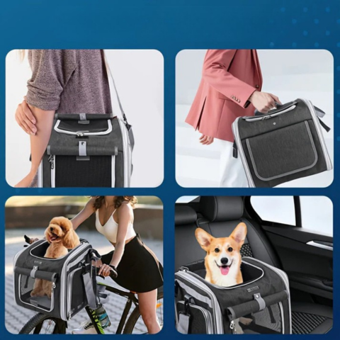 سلة دراجة قابلة للتوسيع للحيوانات - عملية ومريحة 