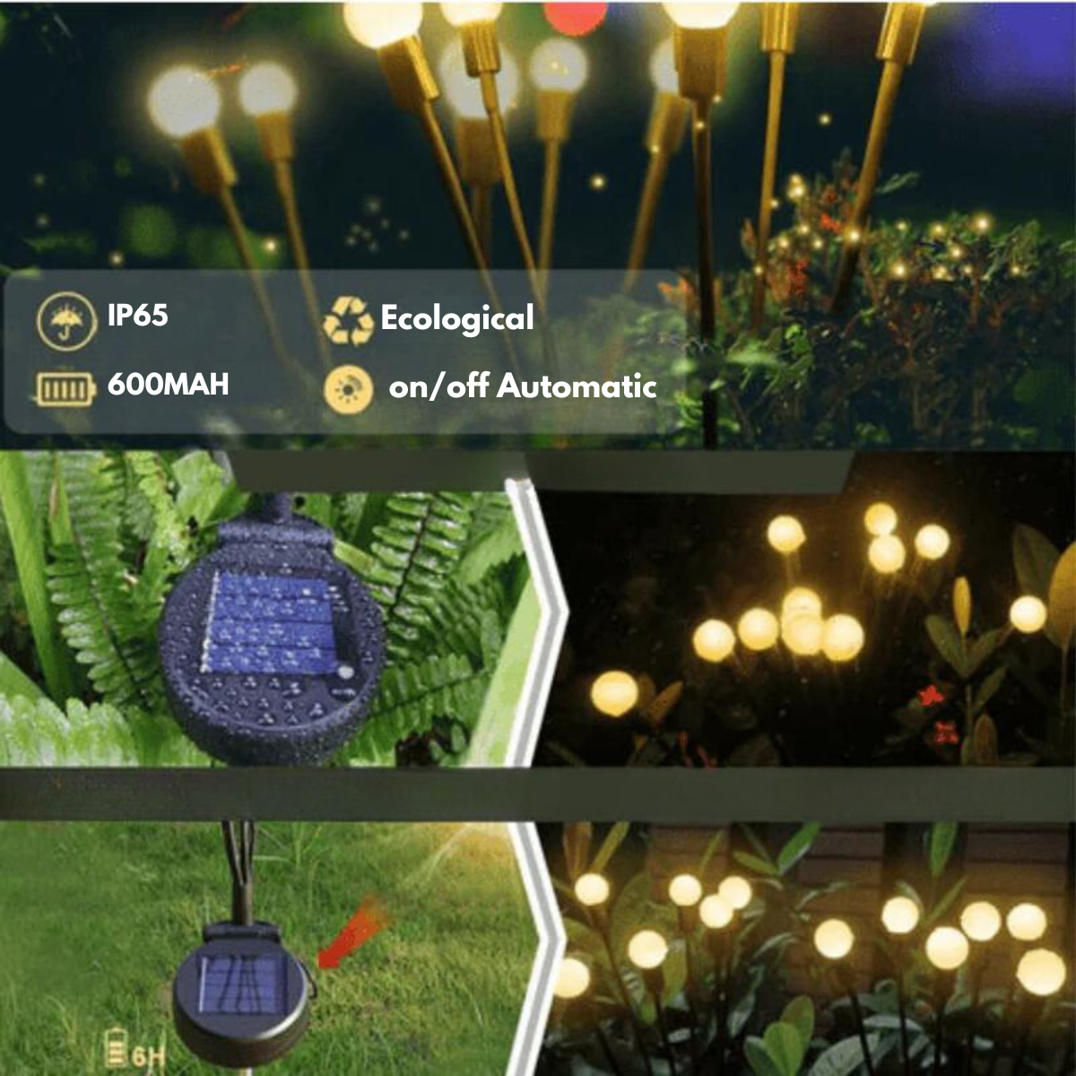 Solar Powered LED Fireflies