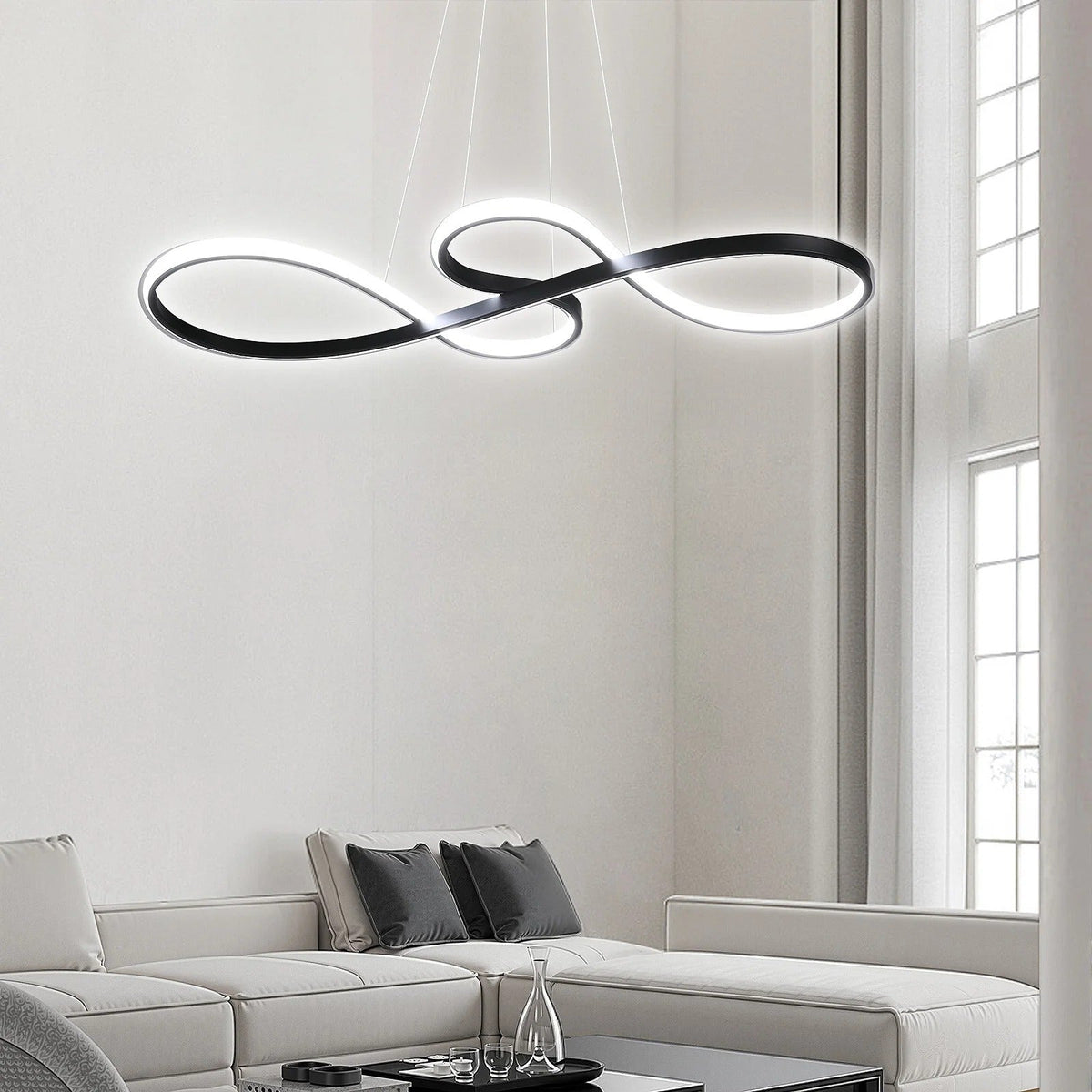 Sospensione LED Moderna A Anelli – Design Elegante e Futuristico 
