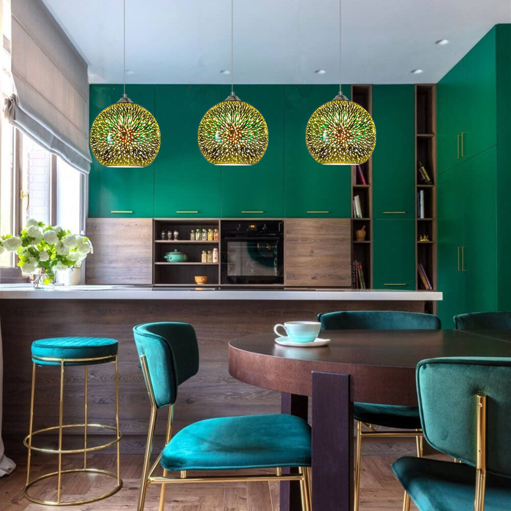 Sospensione Moderna Effetto Fuoco D'artificio – Splendore Visivo E Design Alla Moda 