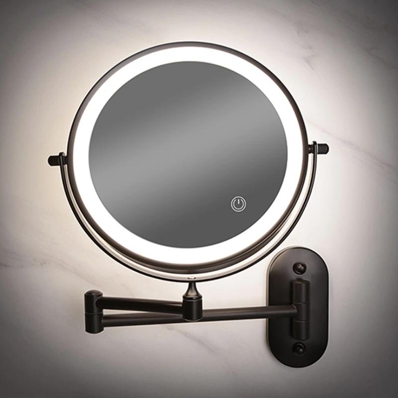 Oglindă de Machiaj – Iluminare LED, Efect De Mărire Și Fără Fir 