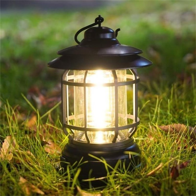 Lampada da campeggio a LED retrò - Stile vintage e praticità