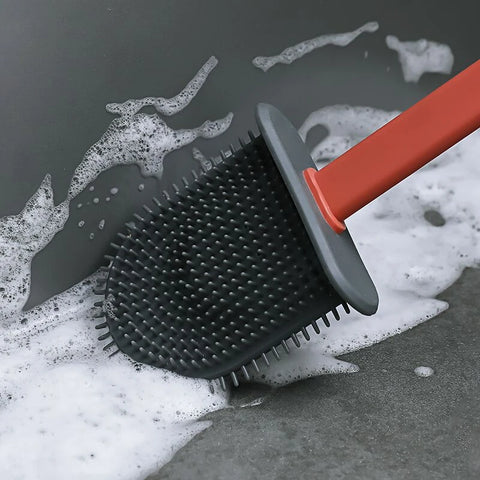 Brosse De Toilette En Silicone Flexible – Nettoyage Efficace et Hygiénique